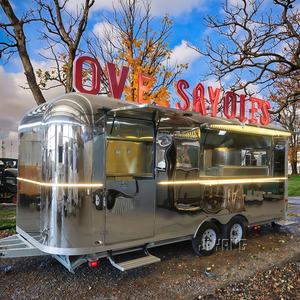 Remolques de comida de helado móvil de Alemania, camión de comida de terraza, cocina completa para aperitivos, café, peluquería, <span class=keywords><strong>terrazas</strong></span> de frutas móviles - Product Image 2