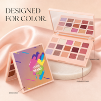 Palette de fards à paupières imperméables 18 couleurs, étiquette privée, logo personnalisé, Beauty Glazed pour un look naturel