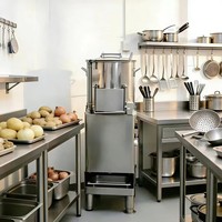 Machine à éplucher les pommes de terre multifonctionnelle - Acier inoxydable, minuterie, étanche, pour nettoyer les oignons, les fruits de mer et les coquillages, avec 1 an de garantie