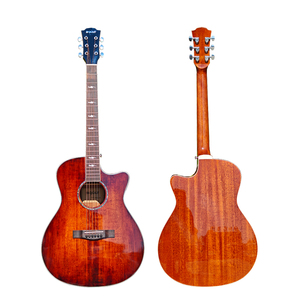 Brand Style Factory Price Cutaway Solid <b>Top</b> Vintage Colour Gloss Acoustic Guitar for Adult - Product Image 1