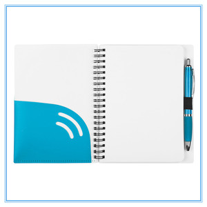 Cao đẳng Cai Trị giấy A5 A4 A6 Kích thước xoắn ốc Tạp Chí <span class=keywords><strong>PP</strong></span> nhựa Bìa máy tính xách tay với bút cho văn bản - Product Image 4