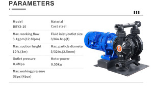 GODO DBY3-10G 380v <b>Motor</b> <b>Control</b> Double Diaphragm Pump Textile Industry Sewage Slurry Transfer - Product Image 5