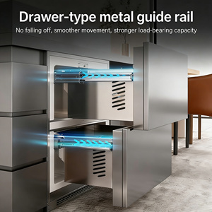 Congélateur-réfrigérateur <span class=keywords><strong>encastrable</strong></span> sous comptoir 122L, portable, sans givre, en acier inoxydable, faible niveau sonore, pour usage domestique et hôtelier, <span class=keywords><strong>petite</strong></span> taille - Product Image 4