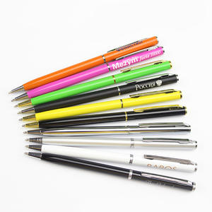 Stylo bille en métal fin et élégant avec logo personnalisé OEM, fournitures de bureau de haute qualité - Product Image 2