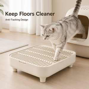 Bac à litière surélevé pour chat avec fonction de filtration, en plastique, capacité 4,5 L, écologique, durable, avec plateau de contrôle du sable, facile à nettoyer - Product Image 2