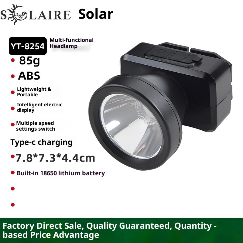 Cross-border New Mini 3W LED Fishing Lamp Outdoor Long-range Headlight ultra Light Portable Work Lighting Rechargeable for