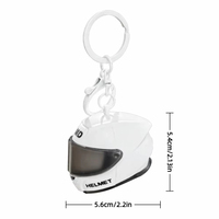 Porte-clés Casque Lumineux Personnalisé en Gros, Pendentif Portable Disponible, Porte-clés Casque Moto LED, Cadeaux Promotionnels Créatifs