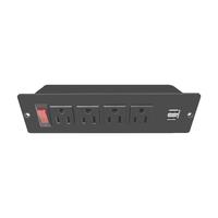20W PD Hızlı Şarjlı Tip C Girişli 4 AC Prizli 2 USB Portlu 125V Anma Gerilimli ABS Mobilya Uzatma Prizi Topraklamasız Güç Soketi (ABD)