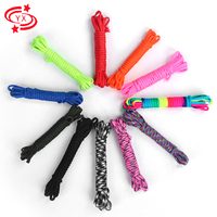Vente en gros 550 cordon Parachute cordon 4mm Nylon Polyester corde tressée finition pour l'extérieur Camping escalade chaussures sacs emballage