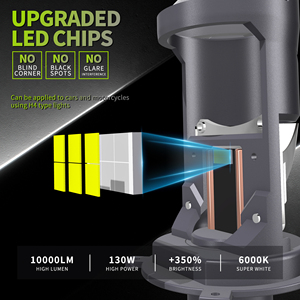 Nuevo Faro LED H4 de Alta Potencia de 6000K, 12V, 140W, 14000LM con Lente de Proyector y Luz Alta/Baja para Vehículos de Turismo - Product Image 4