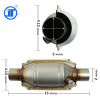 Catalizador metálico cerámico EURO4 EURO5 de 3 pulgadas, catalizador universal de alta calidad, certificado EPA, de 3 vías, 2 "2,5"