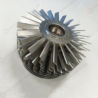 Rotor de turbine à gaz en acier inoxydable usiné avec précision sur CNC 5 axes, comprenant un impeller et une roue