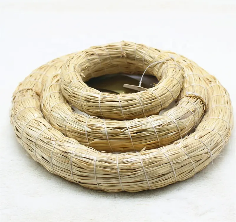 Thanksgiving straw wreath Christmas decorations DIY Natural straw door wreath for home decoration
