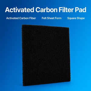 Filtre à charbon actif pour litière de chat, coussin en fibre noire pour couvercle de litière à capot anti-odeur, S-2941 - Product Image 2