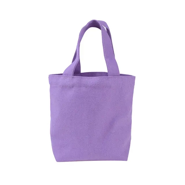 Eco friendly small canvas tote bag blank organic cotton tote bags with custom printed logo