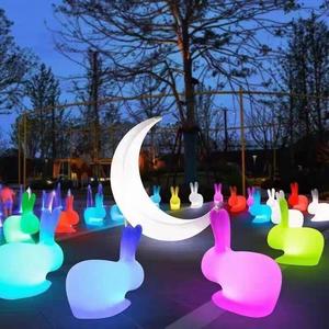 Lámpara LED de Exterior con Forma de Conejo, Acrílica, Impermeable, Decorativa para Jardín, con Forma de Luna - Product Image 2