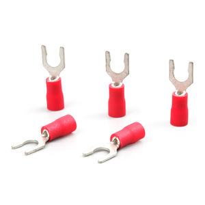 Đồng <span class=keywords><strong>Spade</strong></span> ngắt kết nối nhanh chóng uốn thiết bị đầu cuối PVC cách điện dây cáp điện kết nối bộ loại - Product Image 1