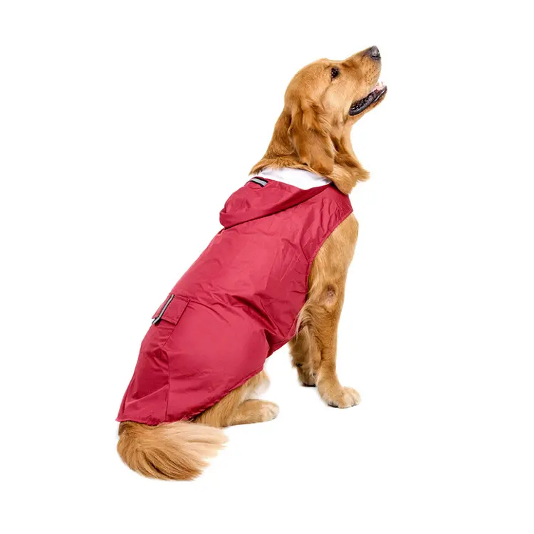 Hot Sell Dog Jacket Waterproof Light Reflective Medium Large Dog Rain Coat Pet Jacket Clothes