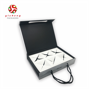 Custom Logo Luxury Magnetic Box Gift Packaging Art Paper Printing Cardboard Box With Handle