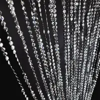 Rideau de perles cristal argent brillant rideau métallique rideau de perles de cristal