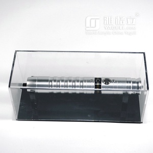 Custom Full Size Clear Acrylic Luxury for Polished Surface Lightsaber <b>Display</b> <b>Case</b> with Stand and Protection - Product Image 4