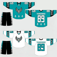 Maillot de hockey sur glace personnalisé en gros – Maille polyester respirante et anti-humidité – Logo, nom et numéro personnalisables – Équipe professionnelle – Athlétique