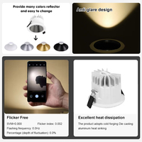 Plafonnier encastré intelligent ZigBee anti-éblouissement à intensité variable et température de couleur réglable, IP54, pour usage commercial, 10W, 20W, 30W, 40W, LED