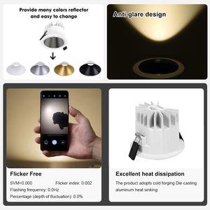 Lámpara de Techo Empotrada Antideslumbrante, Regulable, con Cambio de Temperatura de Color (CCT), ZigBee, Inteligente, IP54, Comercial, 10w 20w 30w 40w, LED - Product Image 2