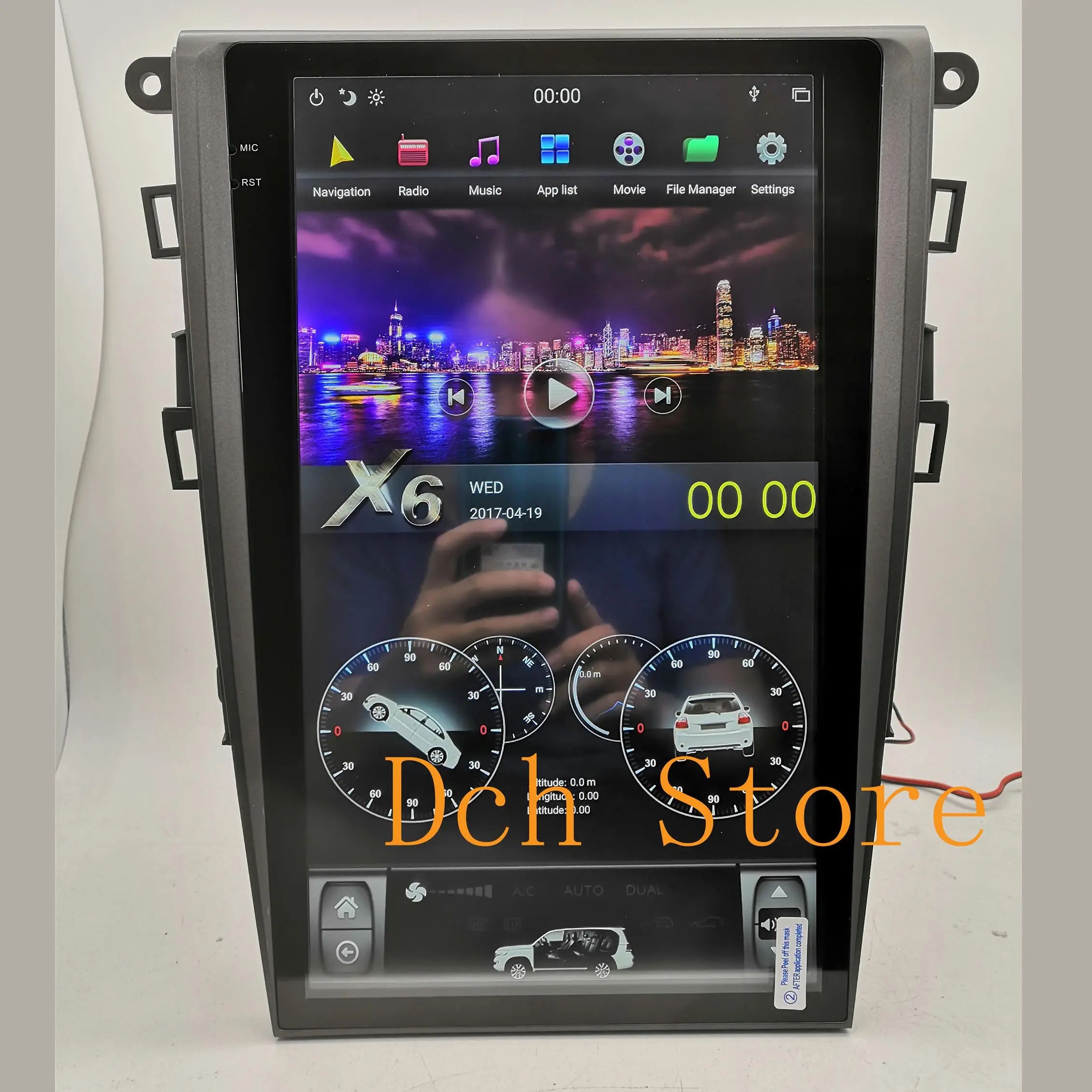 Pemutar Dvd Mobil Android 11, 13.6 Inci Navigasi Gps untuk Mondeo Fusion 2013-2018 Layar Tesla Stereo RADIO MEDIA G6 CARPLAY 128G