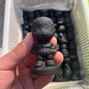 All'ingrosso pietra naturale preziosa artigianale nero ossidiana <span class=keywords><strong>batman</strong></span> spiderman ironman supereroe intaglio - Product Image 2