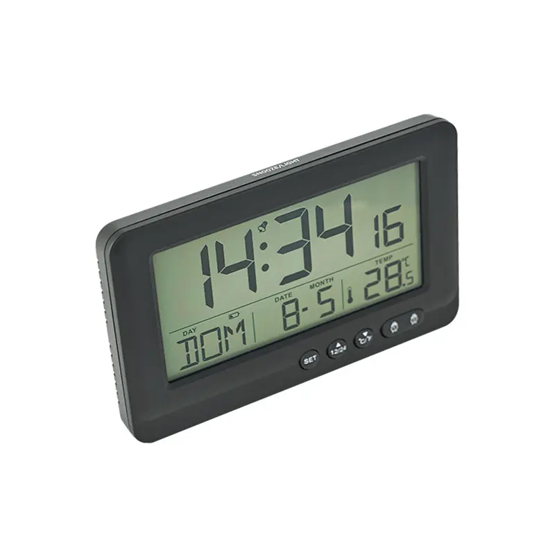 OEM multi-function Simple Digital Alarm Clock Bedroom Desktop Bedside LCD Table Clock Displayed Time Calendar Week Temperature