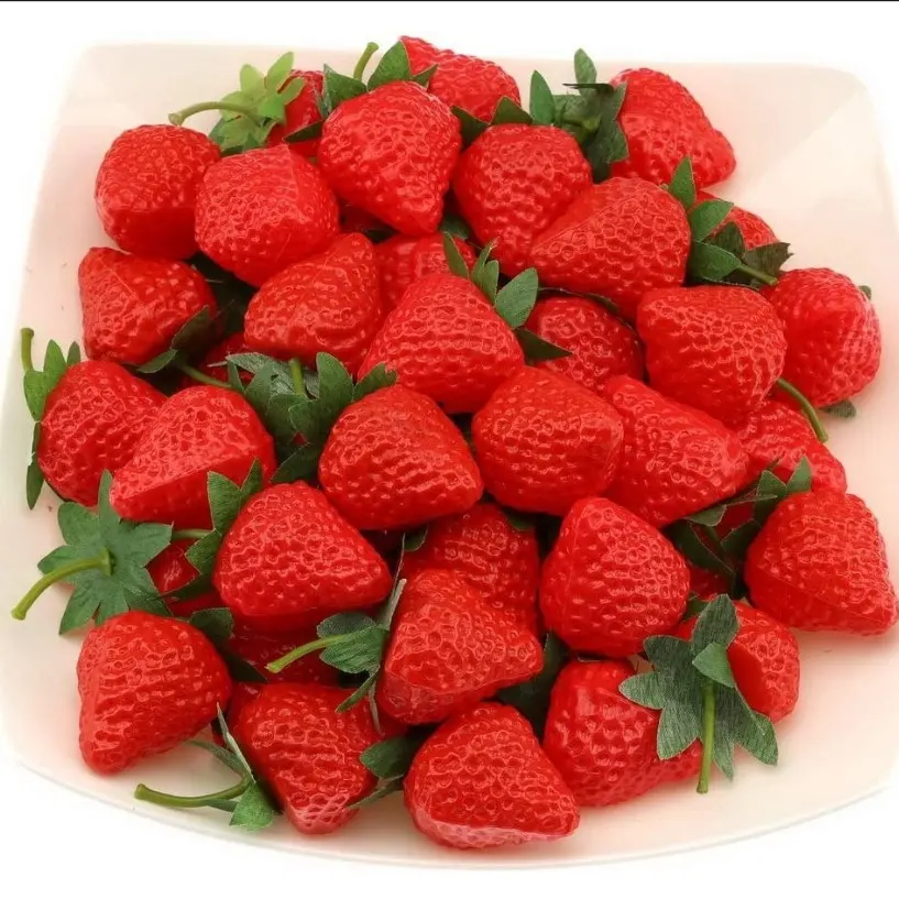 20mm Mini artificial Strawberry faux fruit fake Strawberries food house deco