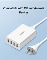 Stasiun Pengisian Daya USB C UGREEN 34W 4-in-1 Hub untuk Kantor/Rumah/Perjalanan Dengan Kabel 1.5m