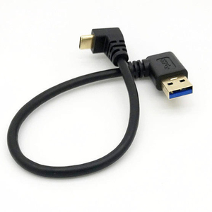 Échantillon Gratuit – Câble USB 3.0 personnalisé, mâle A à mâle C coudé vers le haut, pour appareil photo et <span class=keywords><strong>ordinateur</strong></span>, avec blindage tressé, type Micro-USB - Product Image 1