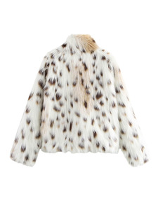 ZAJIA 2025 nueva ropa de mujer estilo europeo y americano moda de gama alta chaqueta con estampado de leopardo de piel <span class=keywords><strong>Artificial</strong></span> - Product Image 2
