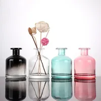 Verre rond de 50ml 100ml 150ml pour bouteille de diffuseur de roseau avec huile essentielle de liège en bois Aromathérapie Parfumé Sérigraphie