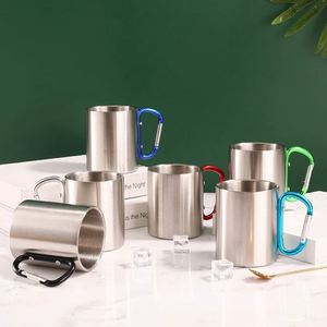Subbank - Taza de Acero Inoxidable de Doble Pared con Asa Metálica, Personalizada con Serigrafía Ecológica, para Camping - Product Image 3