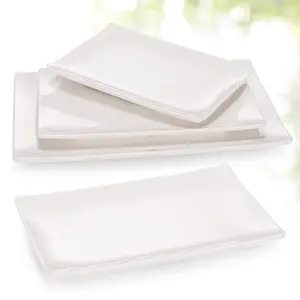 Factory direct sale plastic dishes & plates set unbreakable rectangular melamine plates