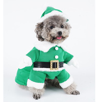 Vêtements de Noël pour animaux de compagnie – Sweat à capuche décoratif rouge en polyester pour chiens et chats, chaud, à deux pattes, pour l'automne et l'hiver, idéal pour les photos de vacances