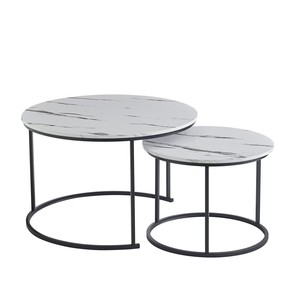 Love Zone โต๊ะกาแฟทรงกลมทำจากหินเคลือบหินอ่อนทนทานปรับแต่งได้ - Product Image 3