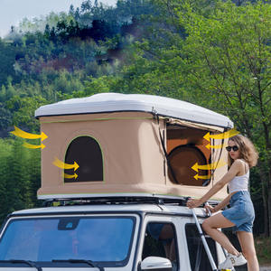 Tente de toit en ABS durable | <span class=keywords><strong>Abri</strong></span> pliant en tissu Oxford pour camionnettes et SUV tente de camping tout-terrain avec conception coupe-vent - Product Image 2