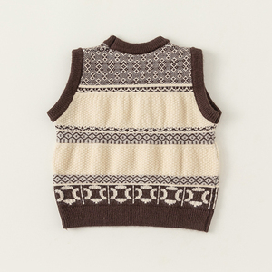 <span class=keywords><strong>Gilet</strong></span> <span class=keywords><strong>tricot</strong></span>é personnalisé pour enfants, pull simple en coton pour bébés garçons et filles, vêtements d'été pour enfants - Product Image 6