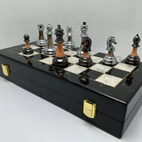 Jeu d'échecs international de luxe de très haute qualité, designs personnalisés, matériau PVC, noir et blanc, 15 pouces, pour adultes et enfants