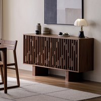 Meubles de maison de style moderne du milieu du siècle, de haute qualité, armoires de salon de grande capacité, couleur noyer luxueuse, buffets de rangement en bois