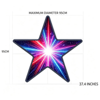 Panneau d'affichage LED créatif en forme d'étoile pleine couleur pour intérieur, écran publicitaire numérique en forme de pentagone à cinq branches pour hôtels et mariages