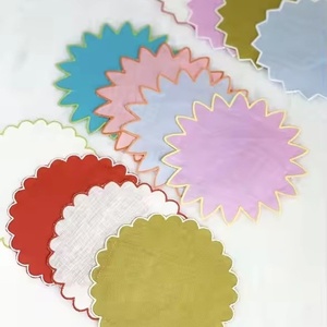 Venta al por mayor francés bordado servilleteros de algodón y <span class=keywords><strong>lino</strong></span> <span class=keywords><strong>para</strong></span> uso doméstico personalizable mantel de <span class=keywords><strong>lino</strong></span> - Product Image 1