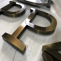 Lettres de canal Led personnalisées Signalisation extérieure de magasin Enseigne 3D rétroéclairée en acrylique Enseigne en acier inoxydable avec logo en acrylique Lettre en métal