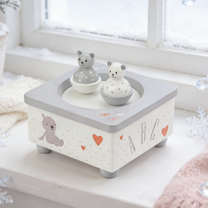 Jouet musical pour enfants La Doyee, boîte à musique en bois avec animaux dansants rotatifs, instrument de jeu pour enfants - Product Image 1