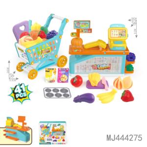 Juego de Supermercado Educativo para Niños con Carrito de Compras y <span class=keywords><strong>Caja</strong></span> <span class=keywords><strong>Registradora</strong></span>, 41-47 Piezas, Juego de Simulación de Tienda de Abarrotes - Product Image 2
