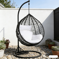 Chaise pliante en métal, chaise suspendue, balançoire en rotin, chaise à œufs double pour jardin, balançoire avec support pour enfant, balançoire intérieure en verre, chaise surdimensionnée